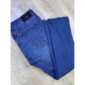 Mens's True Religion Jeans Ricky Relaxed Straight Sz 40‎ Blue Denim Hip Hop Y2K